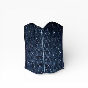 Vintage lovers lane corset top size 32 black sequin
